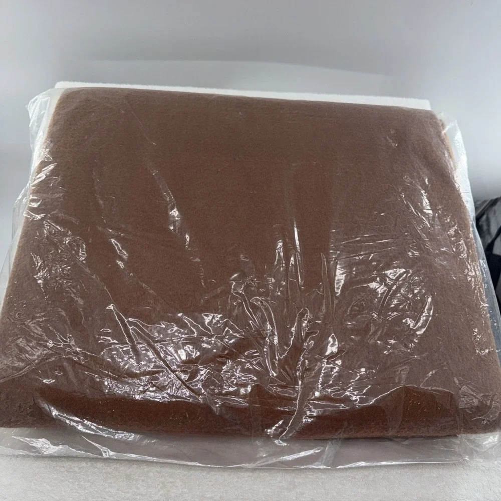 Cannon Brown Polyester Plymouth Blanket Twin/Full Nylon Satin Binding 72